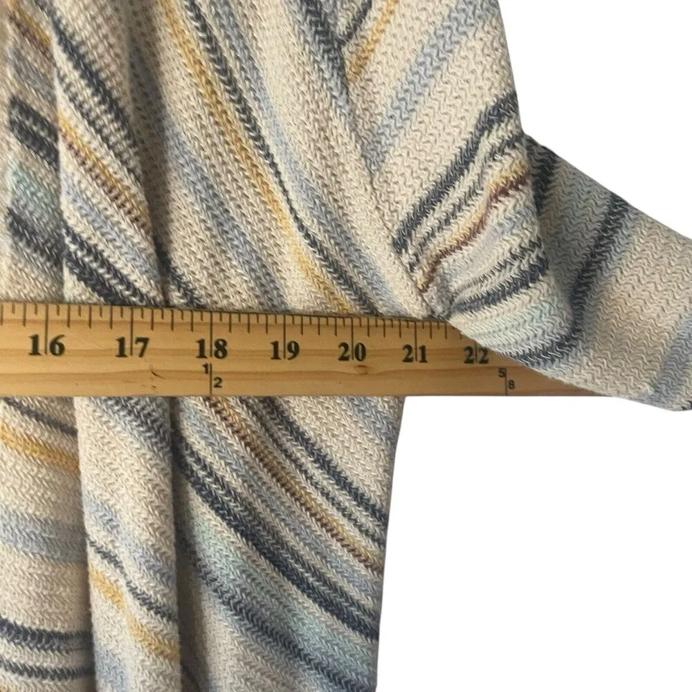 Lucky Brand Womens Size Medium Boho Western Striped Fringe Open Cardigan Sweater - Image 7