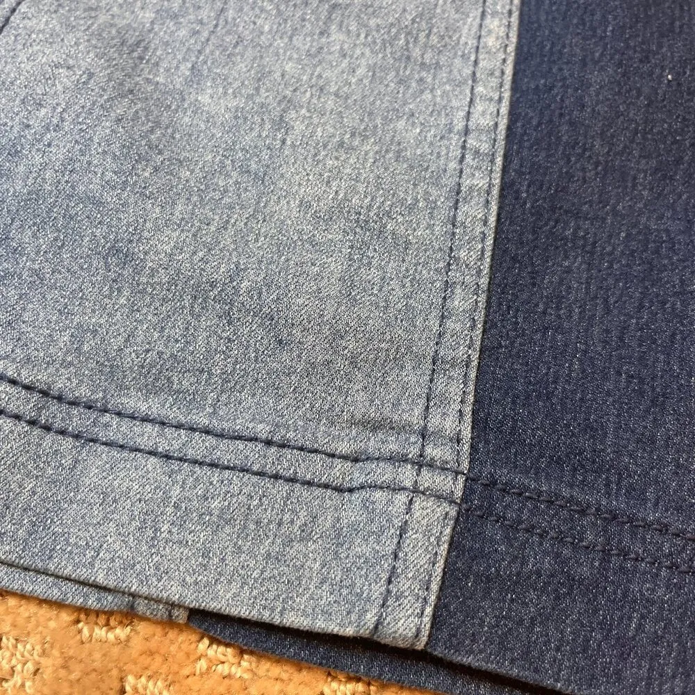 Free People Patchwork Denim SZ 4 Mini Skirt Stretchy y2k Hannah Montana 90s - Image 5