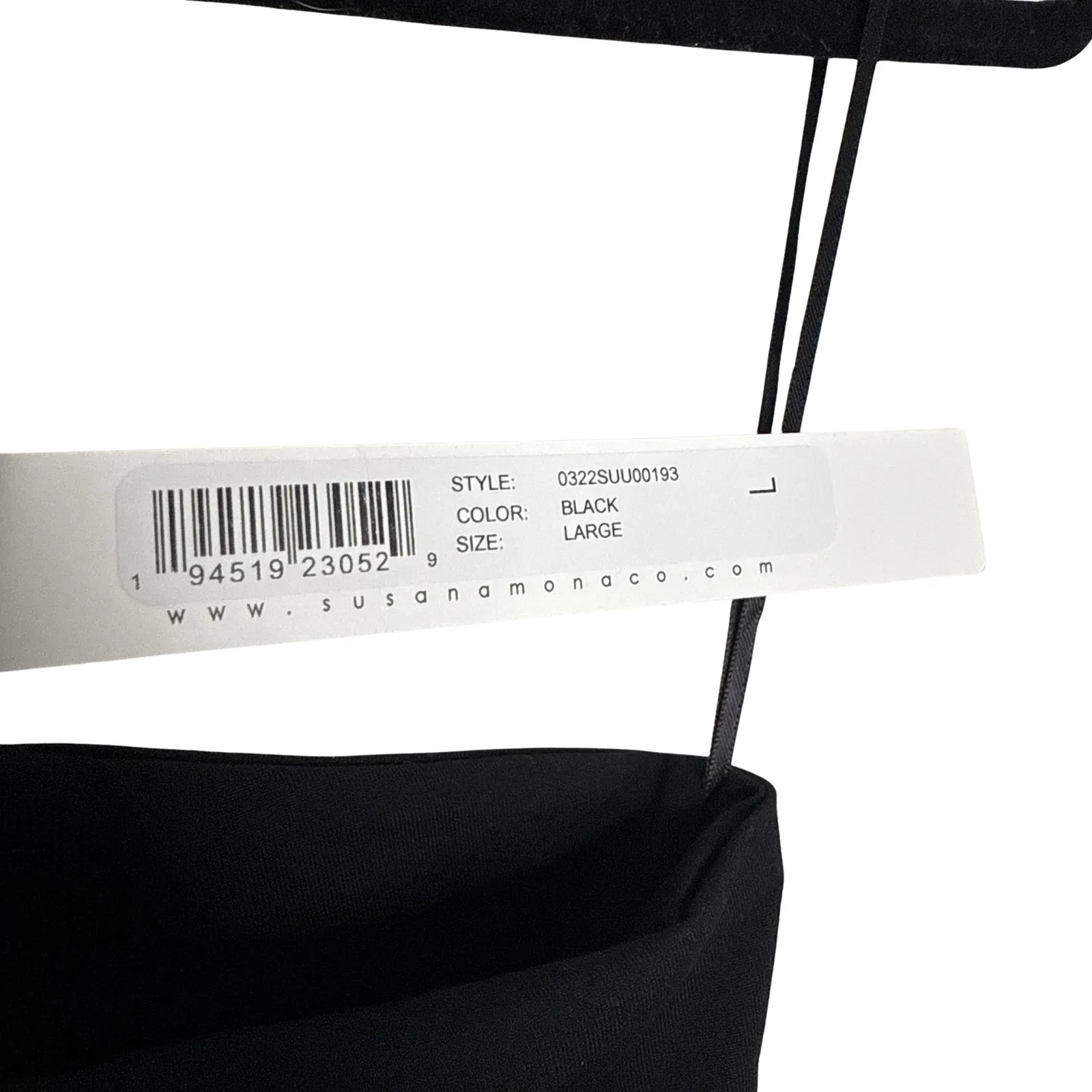 Susana Monaco One-Shoulder Cutout Double Strap Bodysuit Size Large Black Basic - Image 8