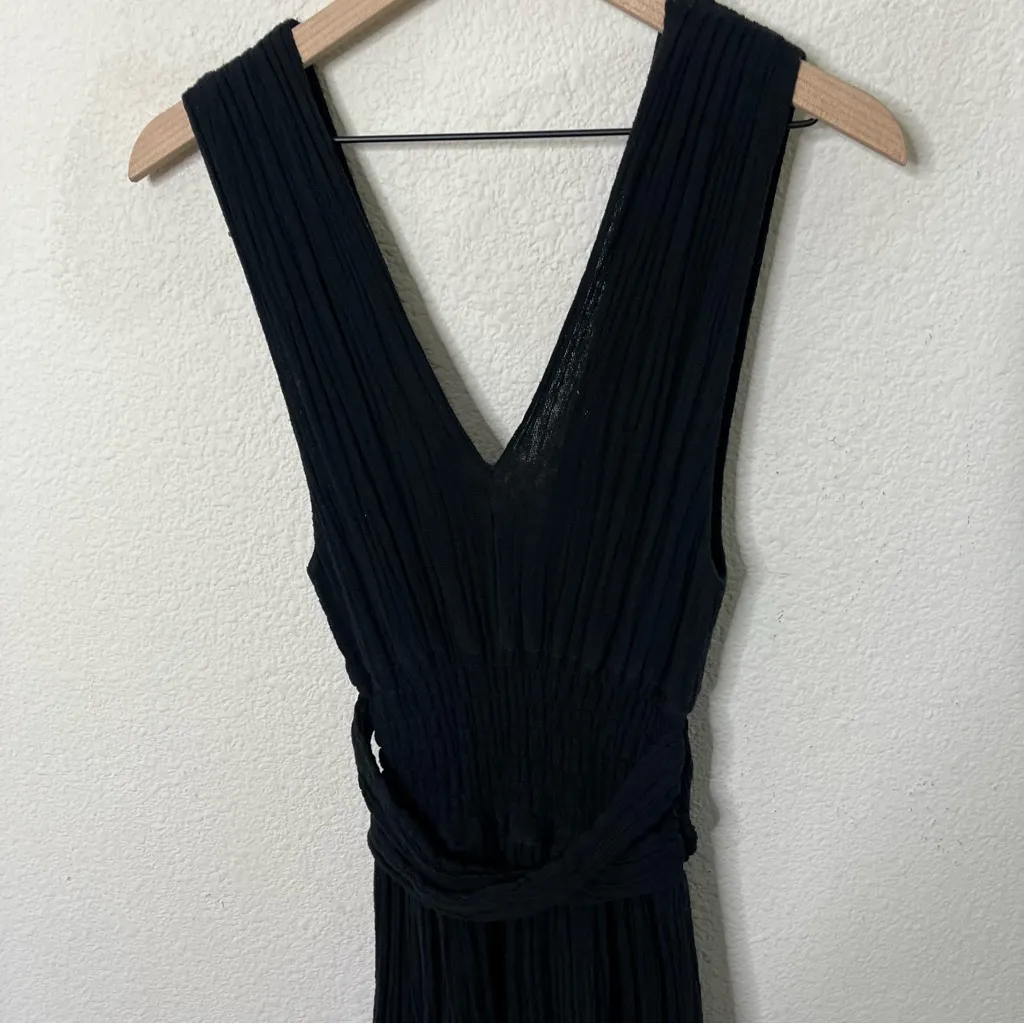 Jens Pirate Booty Free People Prism Black V Neck Gauzy Maxi Dress Womens Size XS - Image 5