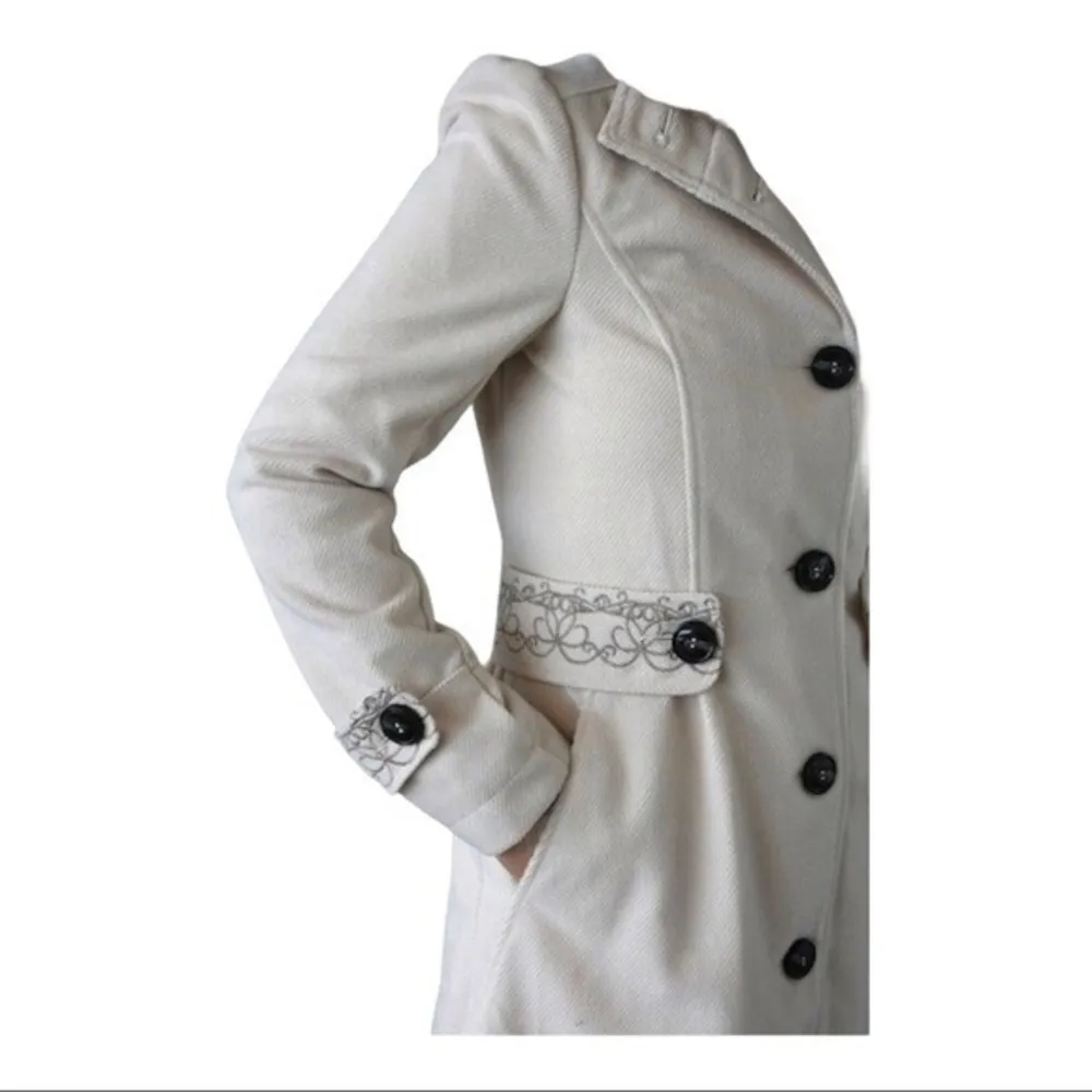 Green Dragon Paisley Embroidered Long Coat Size M Size M - Image 4