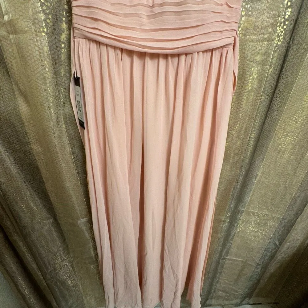 Ever Pretty Light Pink Maxi Tie Back Wedding Guest Bridesmaid Dress NWT Small/4 - Image 3