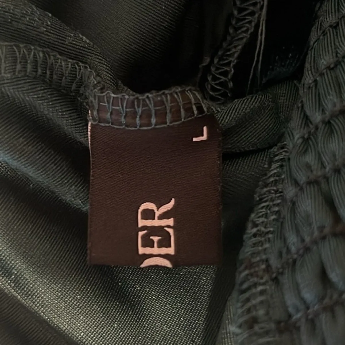 Cider Womens Coquette Velvet Polka Dot Crop Top Size L Green Romantic Fairy - Image 5