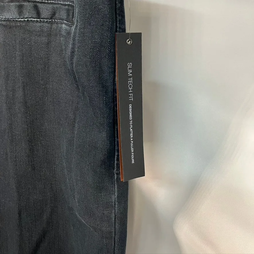 INC International Concepts Wide Leg‎ Slim Tech Fit Womens 14W Black Jeans New - Image 6