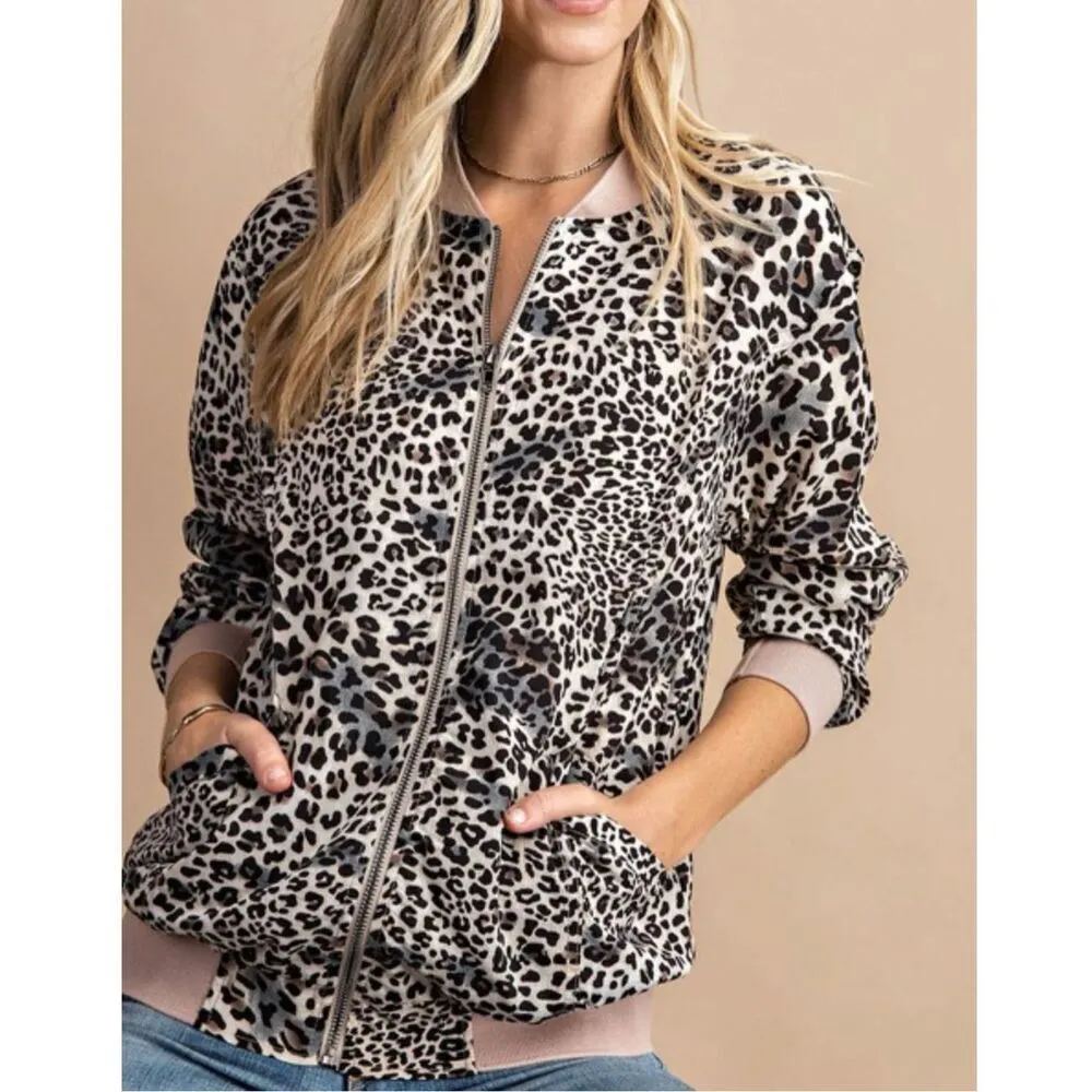 Kori America Plus Front Zip Cheetah Light Weight Jacket Size 1XL - Image 2