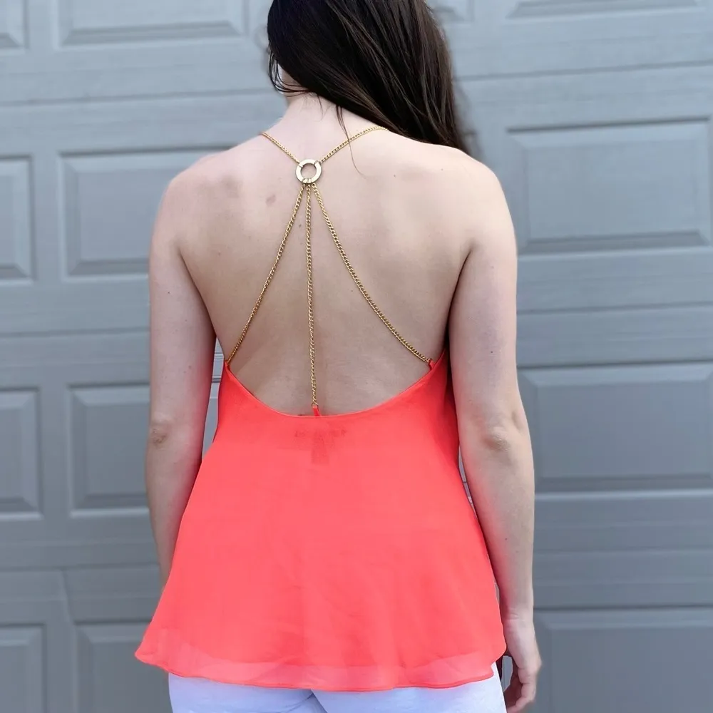 Victoria’s Secret Color Block Vibrant Resort Wear Open Back Chainmail Tank Top - Image 3