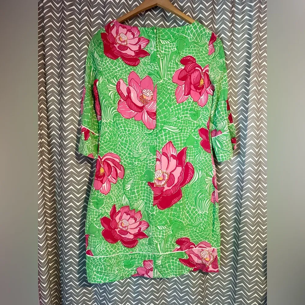 Lilly Pulitzer Koi Fish/Lotus Blossom Sophie Shift Dress, Size 2 - Image 5