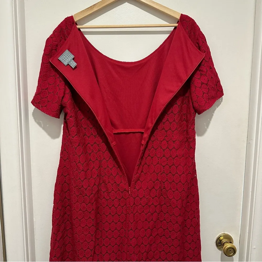 Rabbit Rabbit Rabbit Dress Size 18 Red Short Sleeves Fit‎ And Flair Women Dress - Image 6