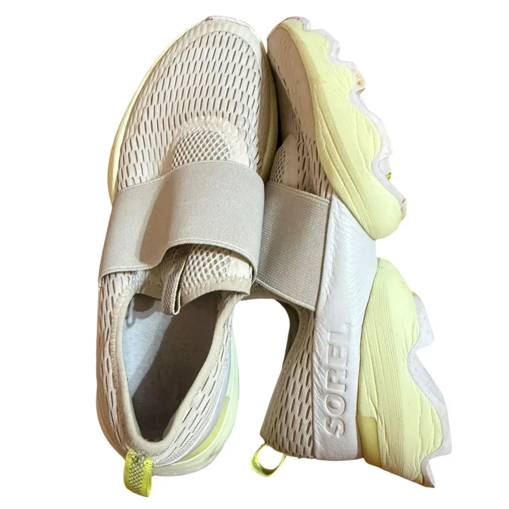 SOREL Kinetic Impact Strap Sneaker Women's Dark Stone (yellow&beige) Sz 8 - Image 7