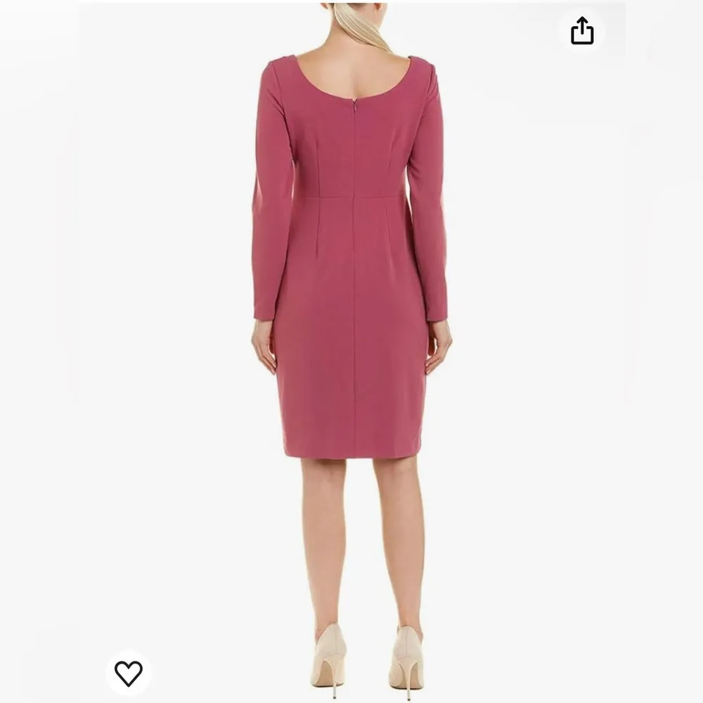 Long Sleeve Scuba Crepe Midi Dress - Image 2