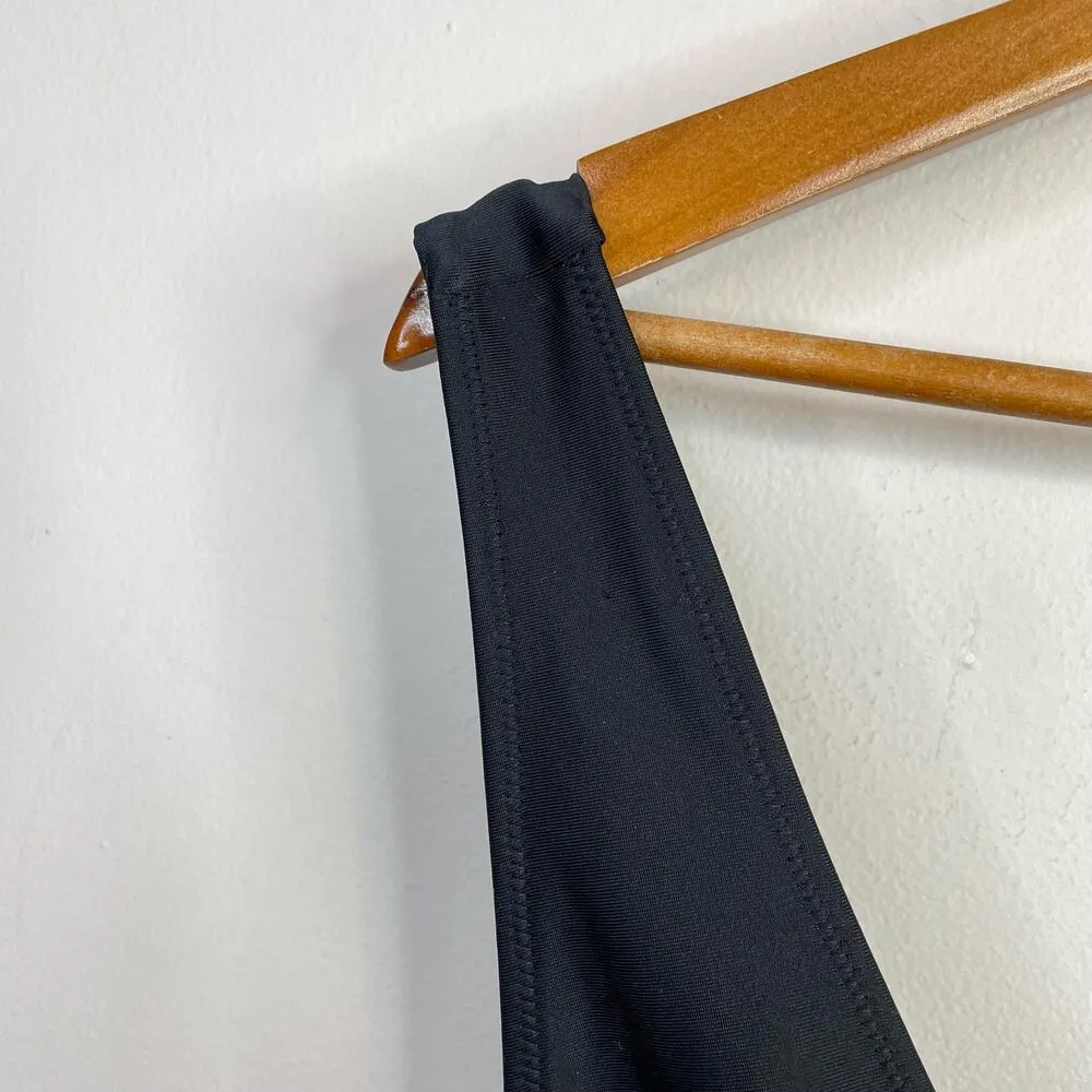 Aerie Black Plunge One Piece Swimsuit Swim Bathing Suit womens S Long Tall - Image 5