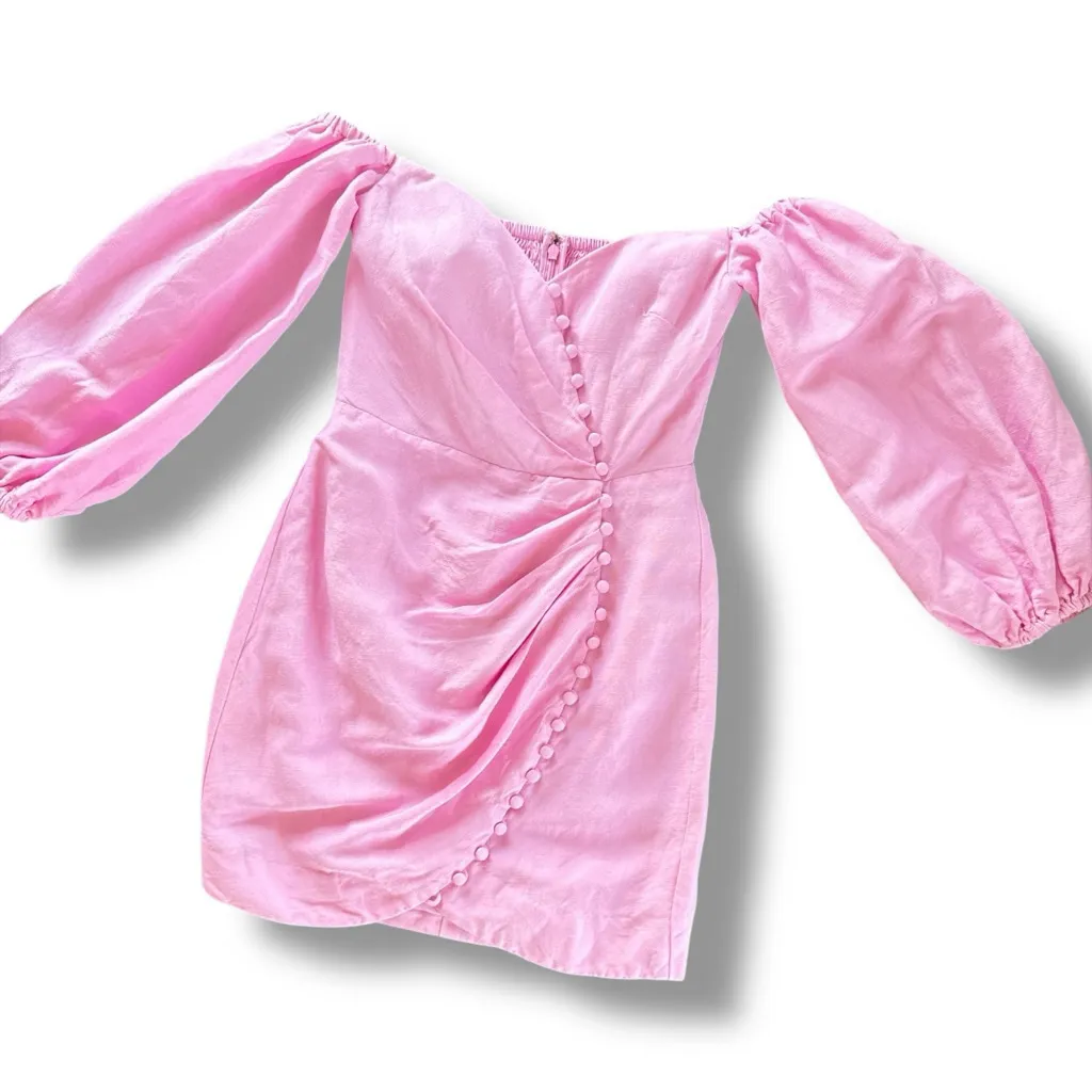 Revolve Significant Other Camilla Dress Pop Pink Off - Image 4