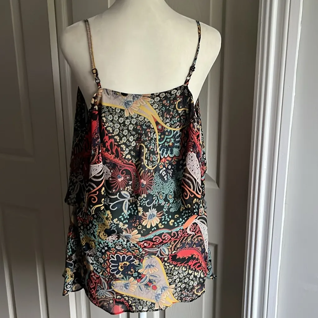 Lord and Taylor Tunic paisley floral Top Dress design Lab Y2k( L) Blue Size M - Image 5