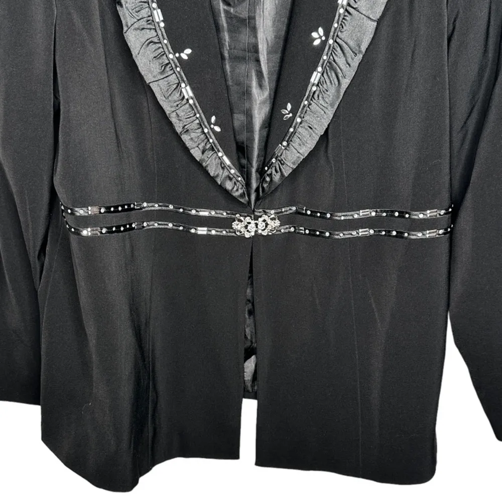 Franccesca Bellini Black Suit‎ Jacket Size 14 - Image 3