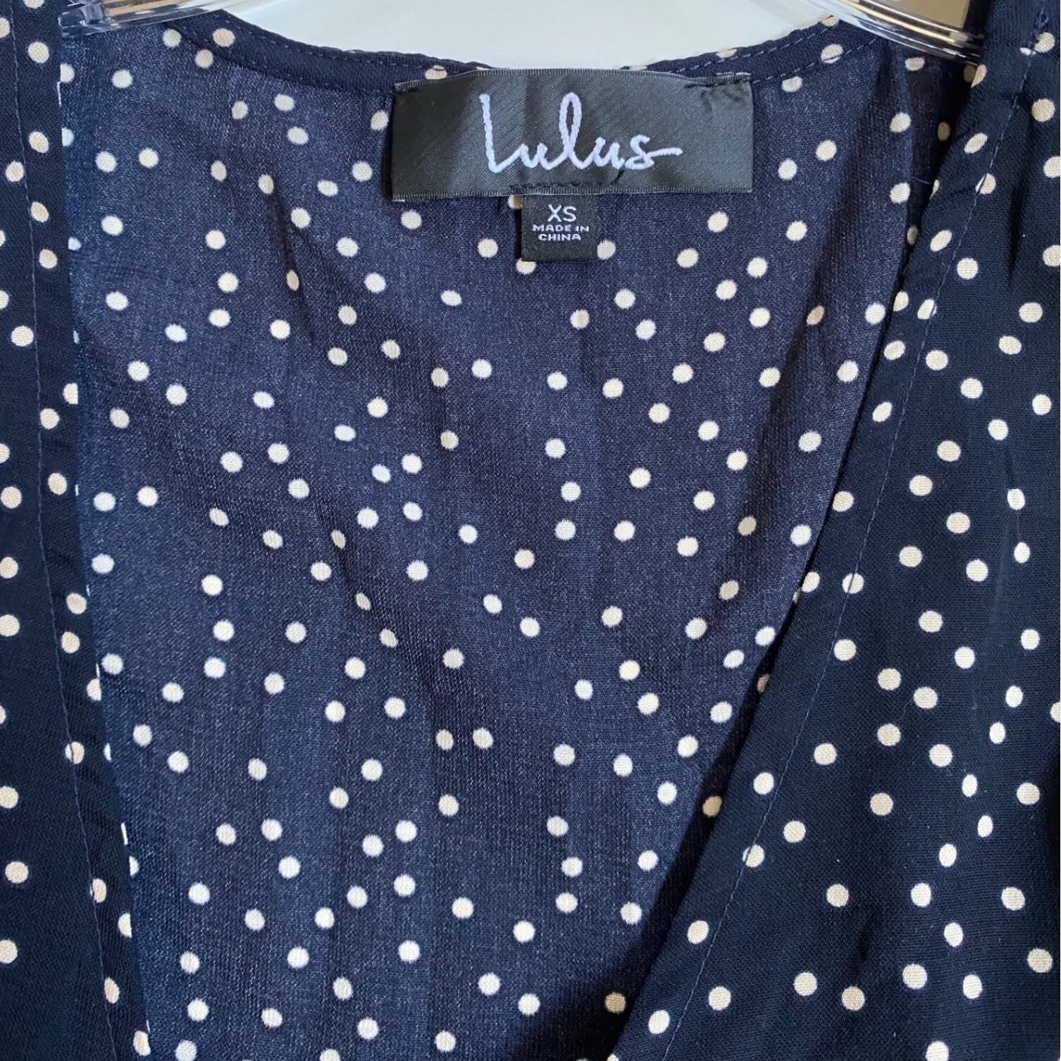 Lulus navy dot ruffle layer dress  S‎ - Image 12