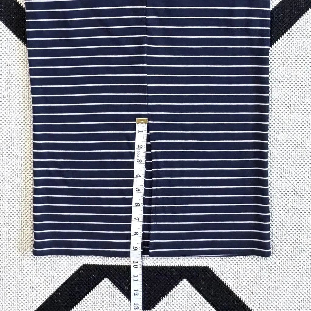 Marine Layer Lexi Daytime Midi Dress in Navy White Stripe Small - Image 12