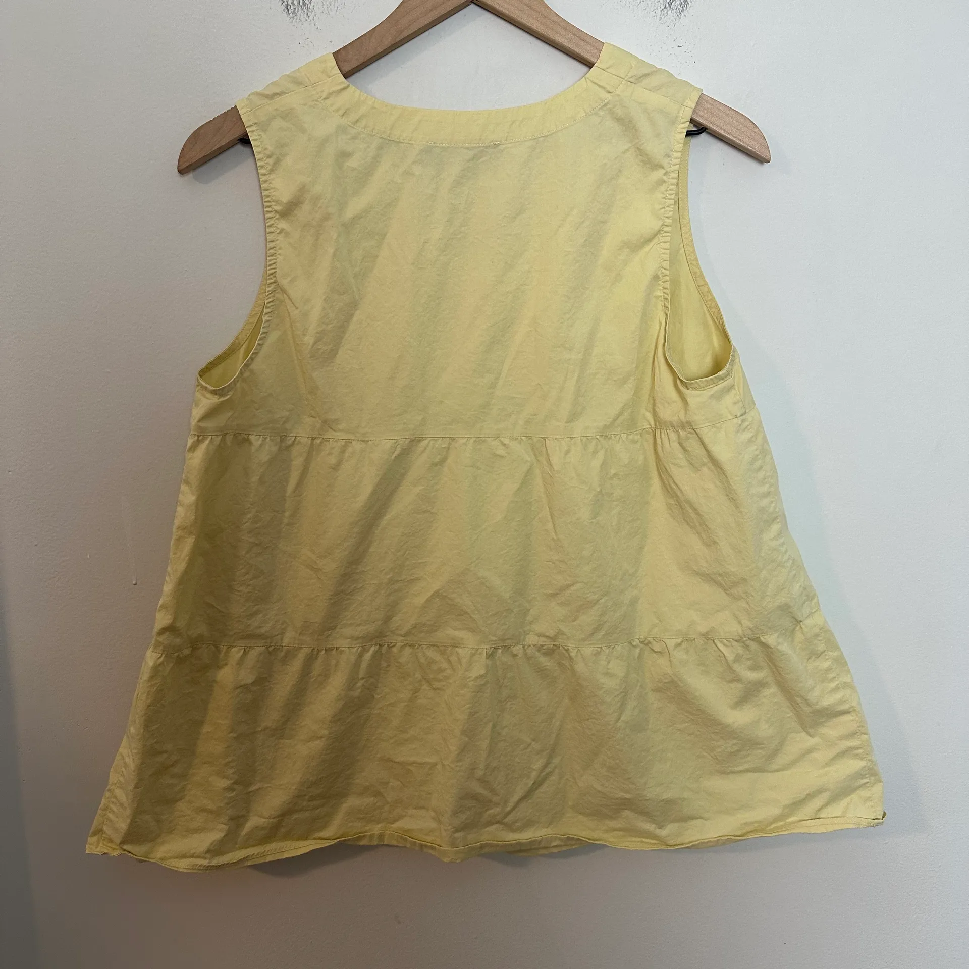 - Evelyn Cotton Yellow V Neck Sleeveless Tank Top Maternity Pregnant - Image 4