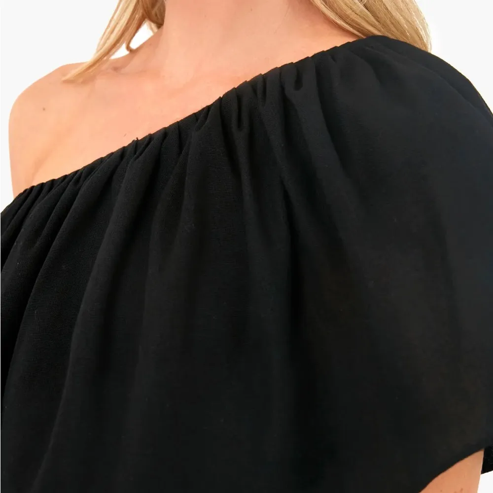 Pomander Place X Tuckernuck Florencia One Shoulder Ruffle Midi Dress Fuchsia Pink Size XS - Image 5