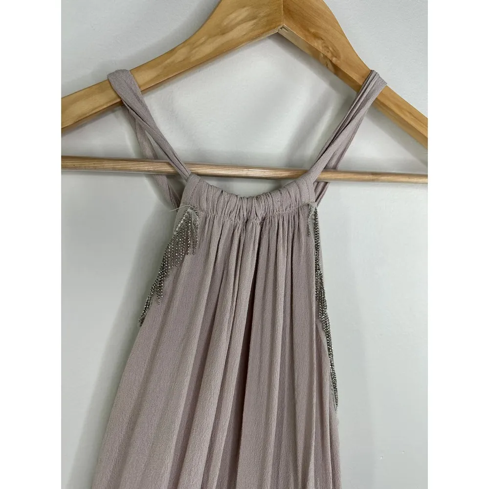 Miss Me Cream Grey Undertone Sleeveless Mini Dress Women's Size Small S - Image 5