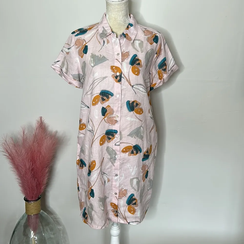 Rachel Zoe • linen button down floral dress - Image 24