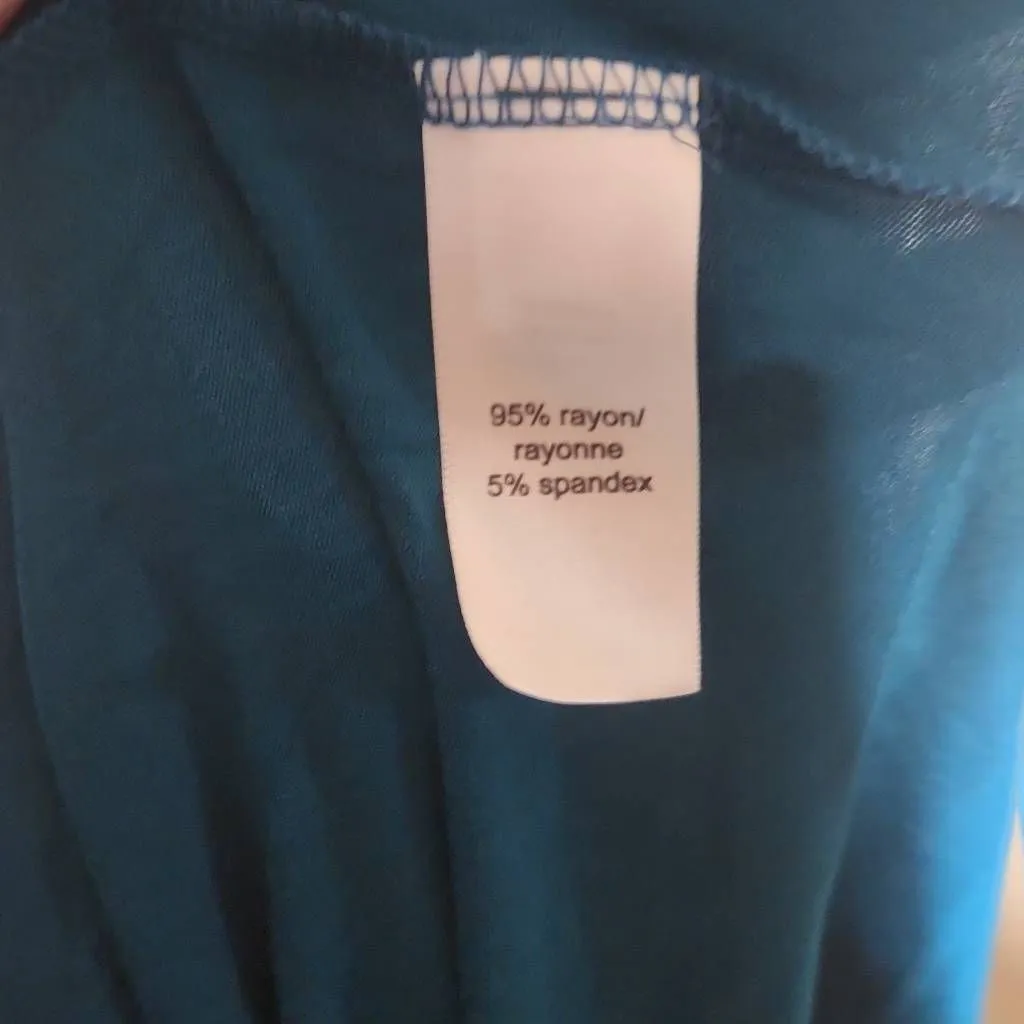 NWT Maurices Size L Teal Turquoise Tank Top Dress Flowy - Image 4