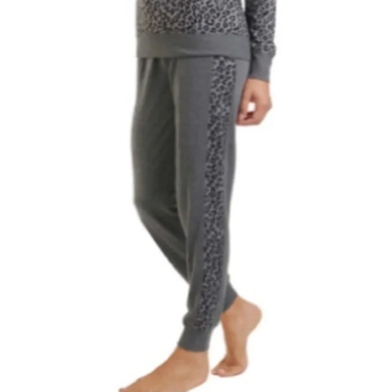 Splendid Grey Animal Print Drawstring Jogger Sweatpants Women's Plus Size 3X - Image 3