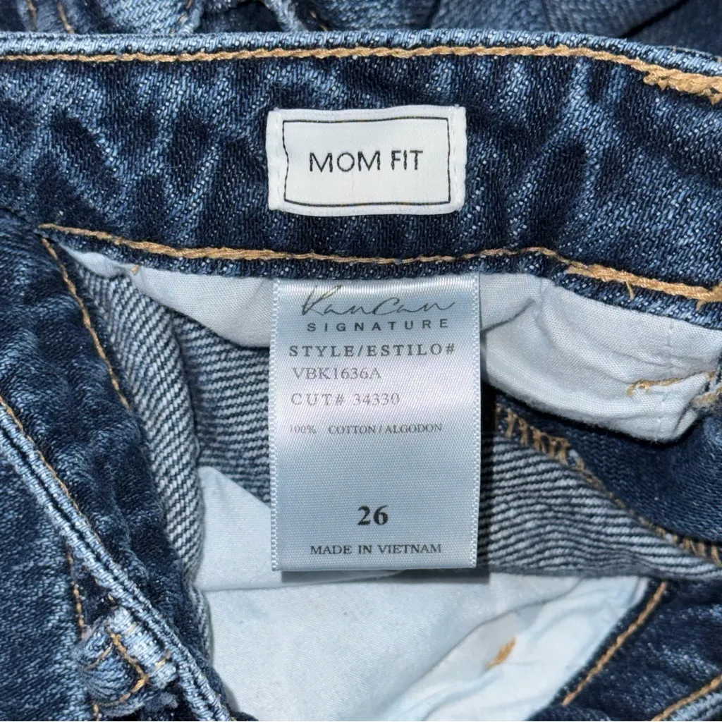 Buckle KanCan Signature Mom Jeans Sz 26 Ultra High Rise Distressed Rigid Denim - Image 8