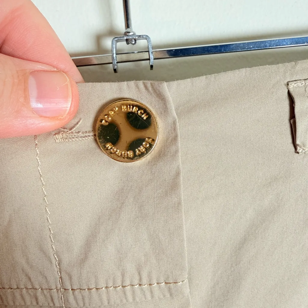 Tory Burch Beige Button Front Utility Skirt - Image 4