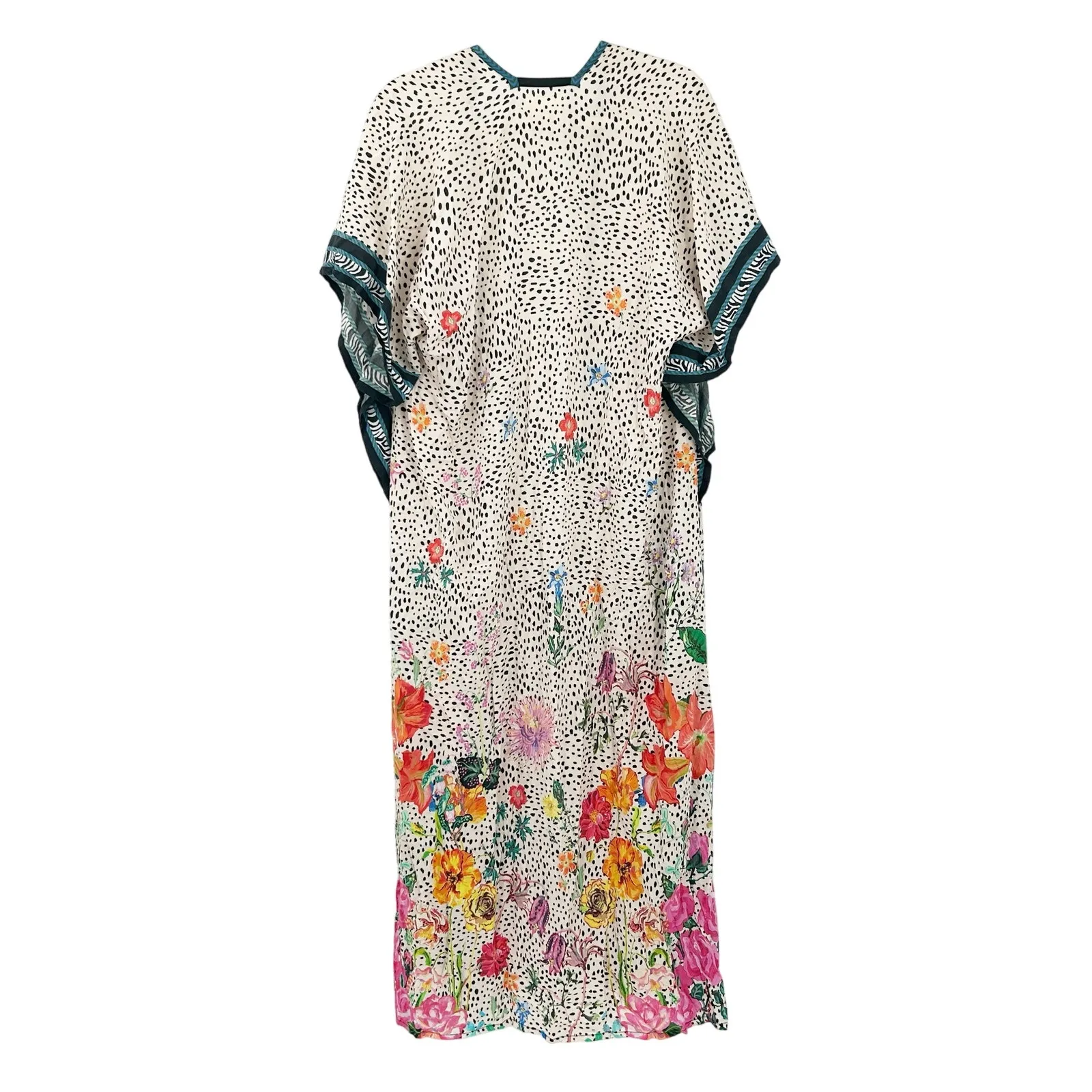 Anthropologie Maeve Womens Resortwear Woven Floral Ruana Kimono‎ Cardigan OS - Image 12