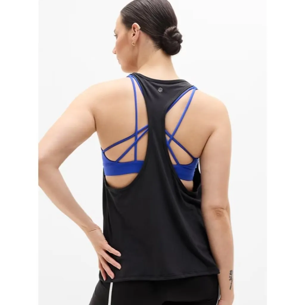 Athleta S With Ease Sport Racerback Tank Black Small - Image 5