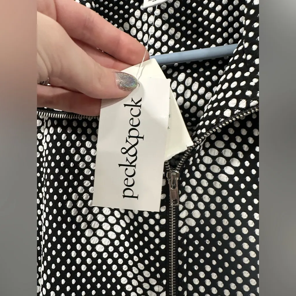 NWT Peck & Peck Weekend Linen Pintuck Zip Up - Image 2