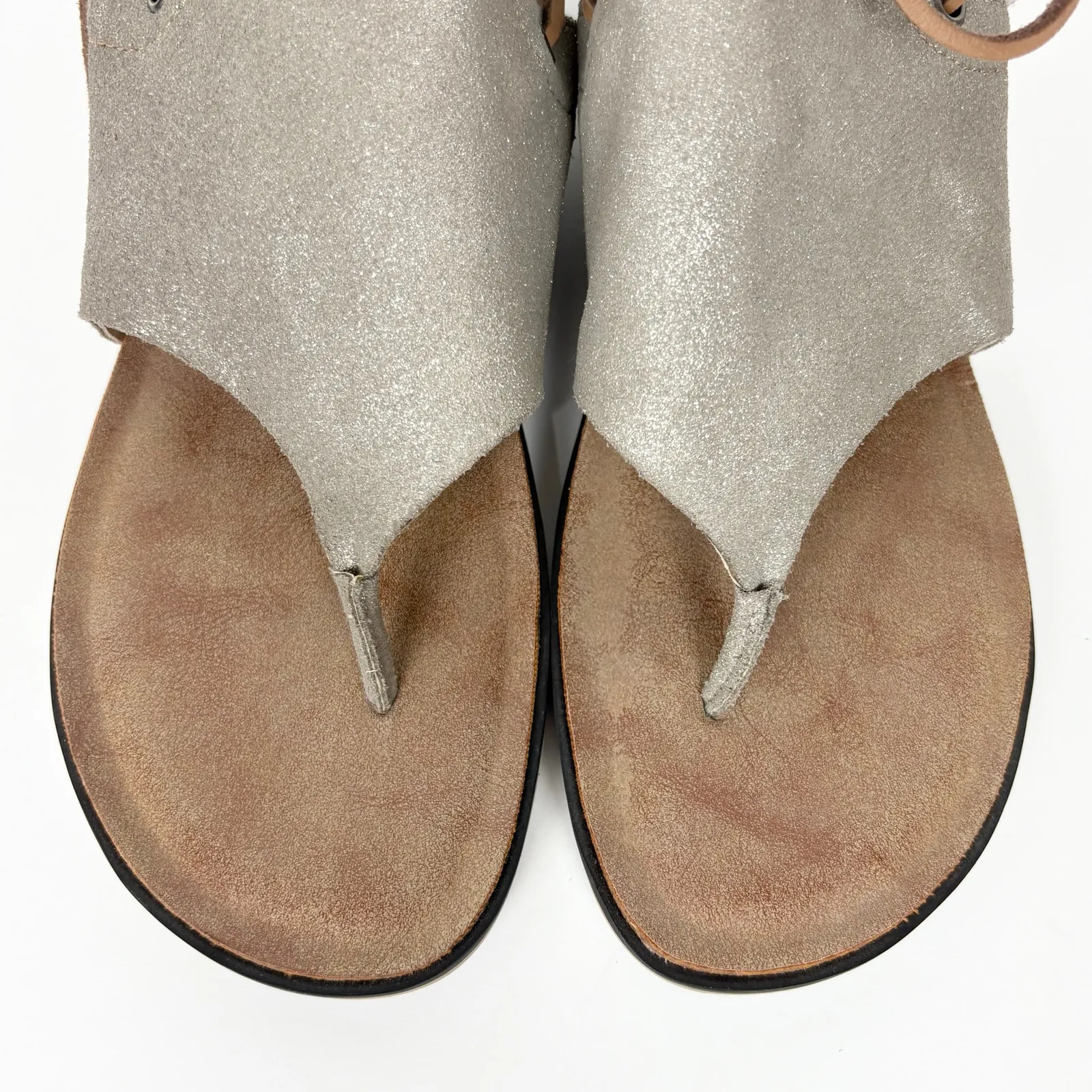 OTBT Off The Beaten Track Womens Locate Sandals Grey Silver Leather Size 9.5 - Image 7