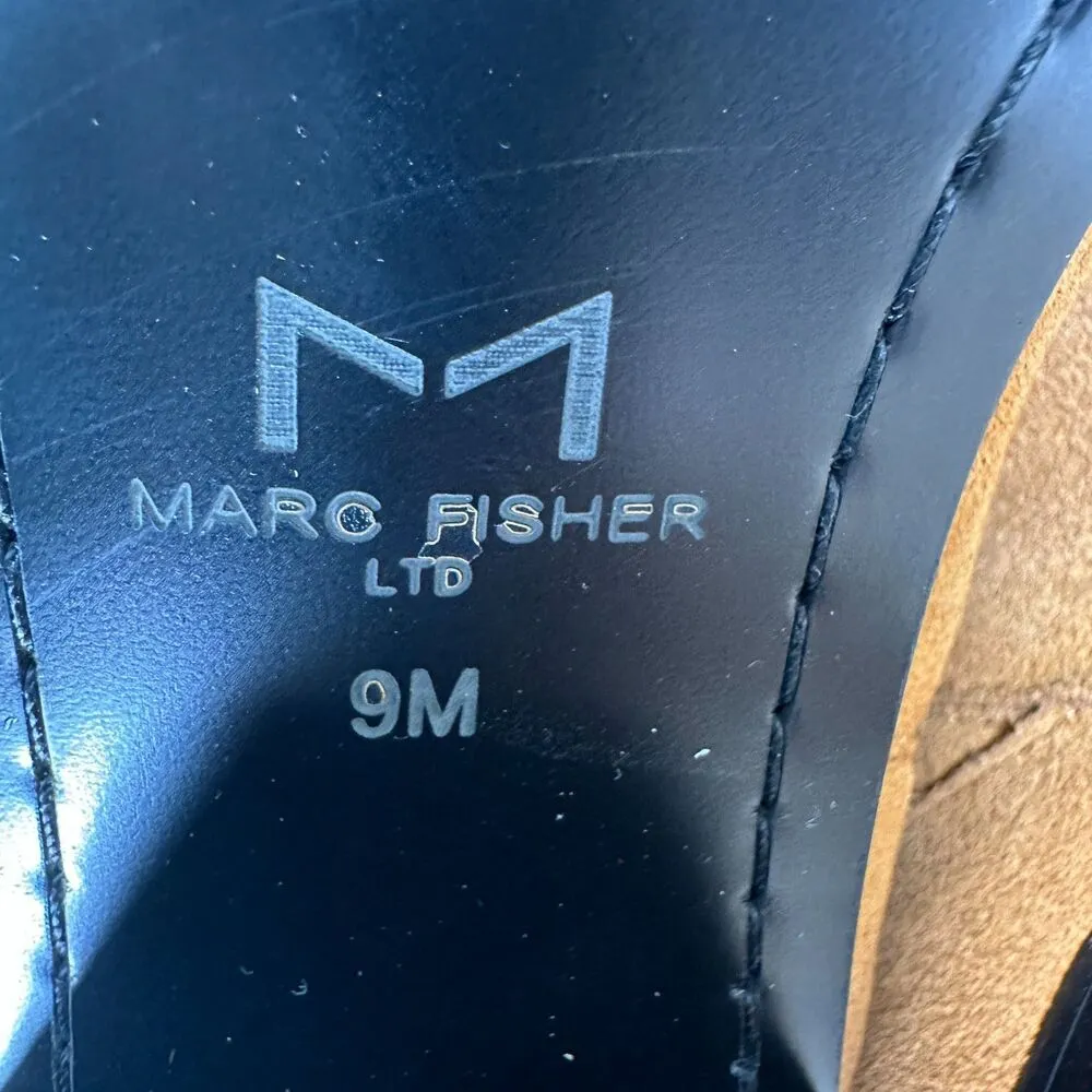 Marc Fisher Yolli Brown Suede Chunky Heel Booties Size 9 NEW without Tags - Image 3