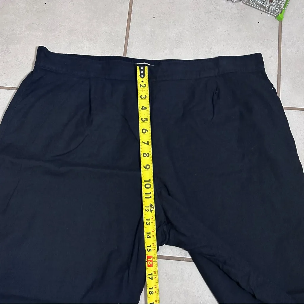 Abercrombie & Fitch Women Black/Navy Blue Wide Leg Pants Pull On size XL - Image 9