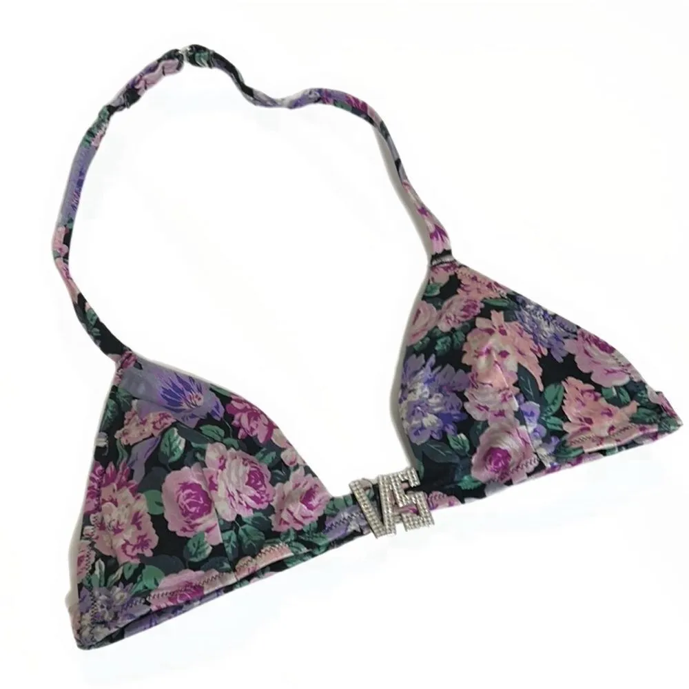 Victoria’s Secret Swim VS Shine Hardware Halter Bikini Top in Mixed Floral - Image 3
