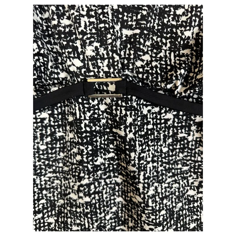 Maxine Black White Pattern Belted Tankini Bikini Top Size 20w - Image 4