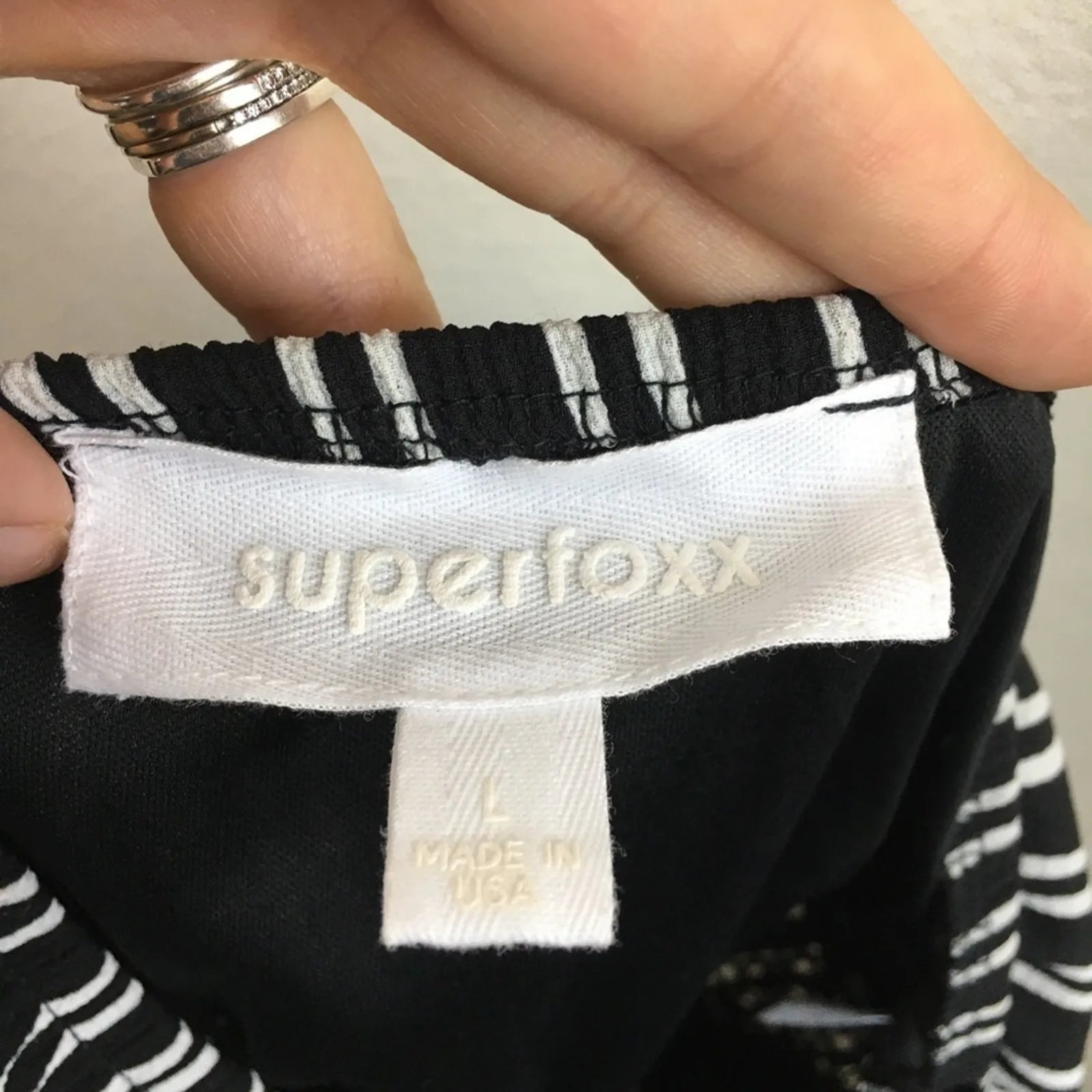 NWT superfoxx striped halter wide leg jumpsuit - Image 6