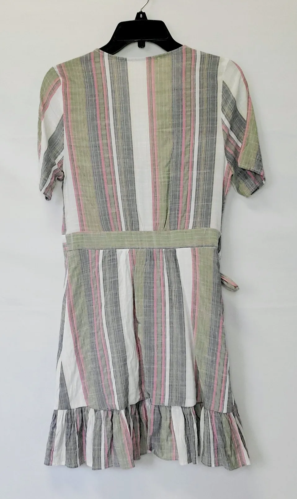 Striped Wrap Dress - Image 4