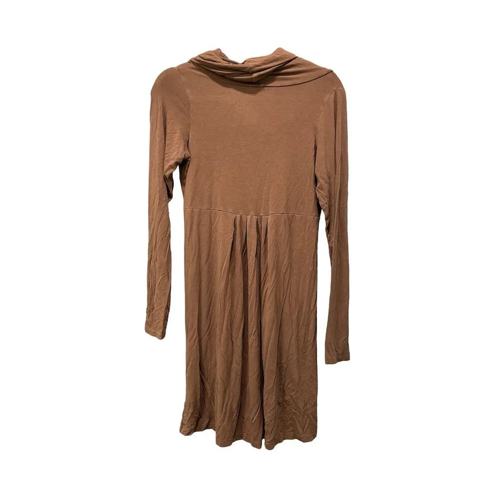 Yala Women's Cowl Neck Knee Length Dress Gray Size Medium Long Sleeved - Image 2