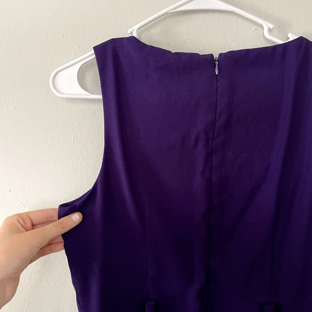 Hugo Buscati deep royal purple sleeveless summer sundress professional business - Image 6