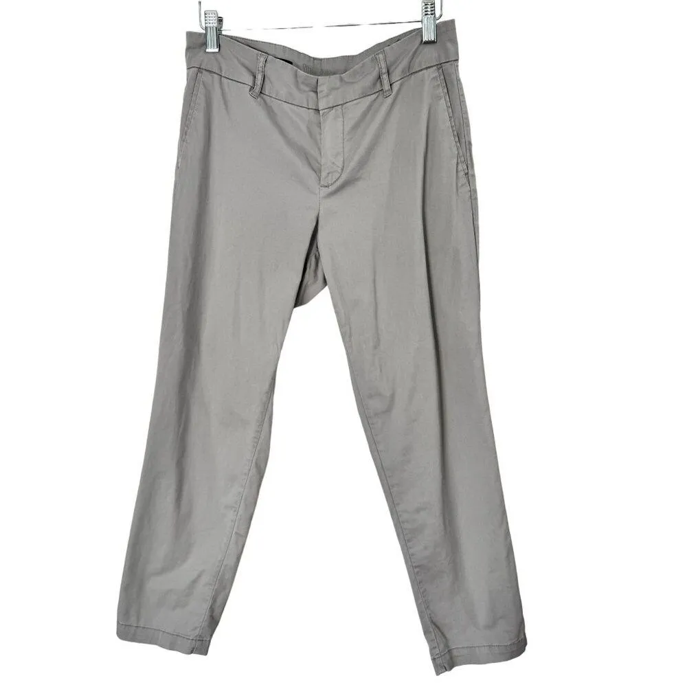 Kut From The Kloth Pants Womens Size 4 Gray Taylor‎ Crop Trouser Slim Fit Khaki - Image 3