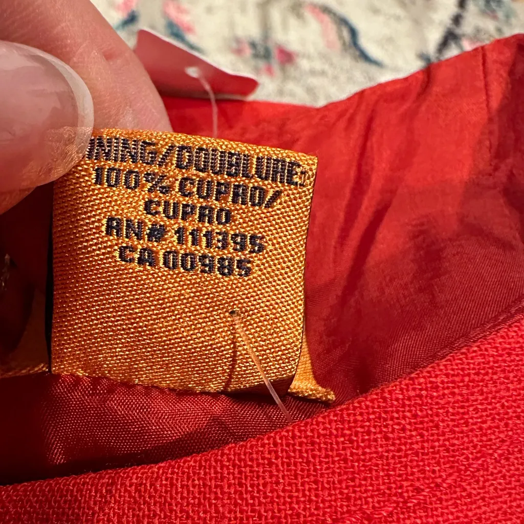 Tory Burch Red-Orange Short Sleeve Wide Crew Neck Careerwear Sheath Dress 4 - Image 5