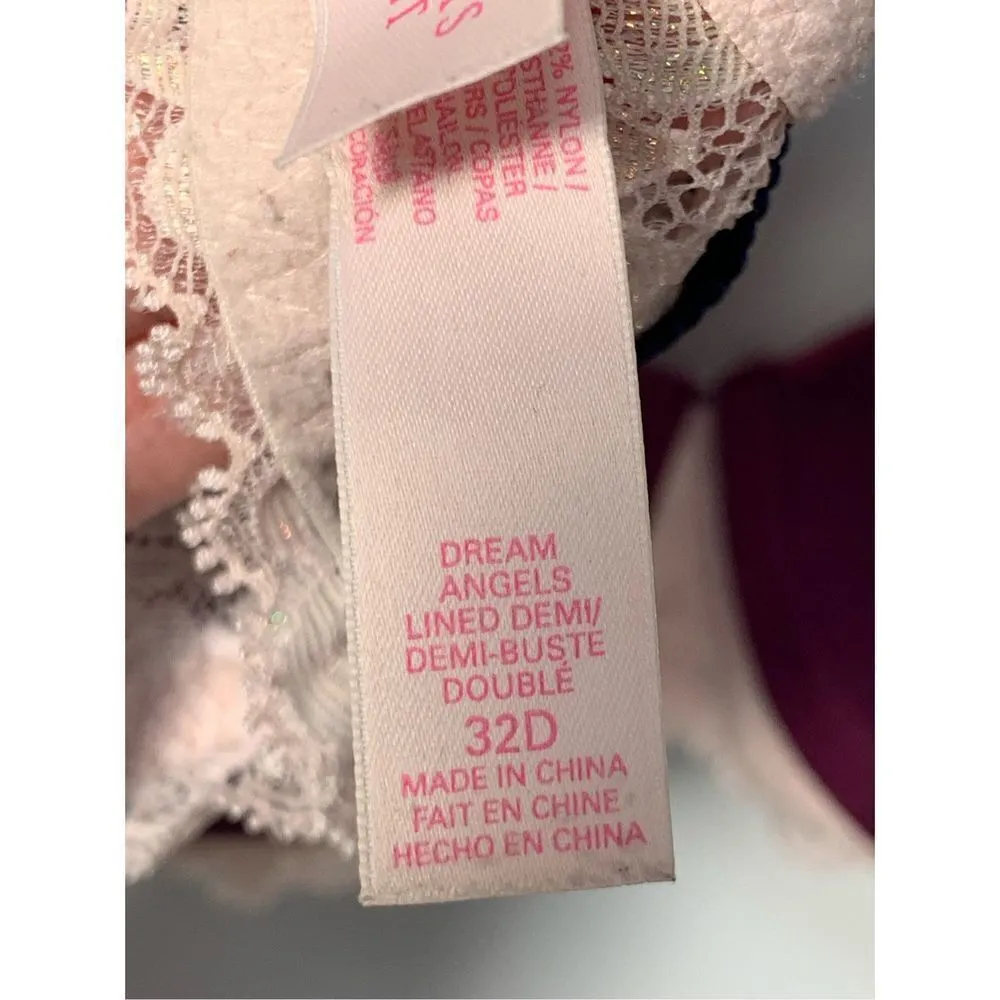 Victoria’s Secret dream angels lined Demi bra, size 32D - Image 7