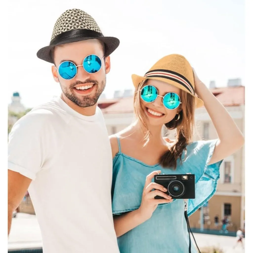 Ultrafun Straw Fedora Hat Beige Summer Beach Travel Hat Uni New - Image 9