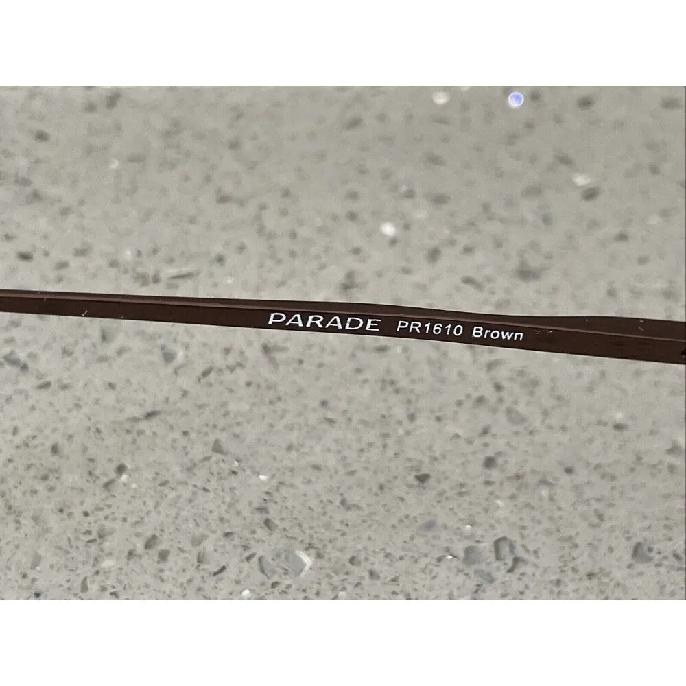 PARADE EYEWEAR FRAMES ONLY AVALON PR1610 BROWN 54/18/140 FLEX HINGE RG15 READ - Image 4