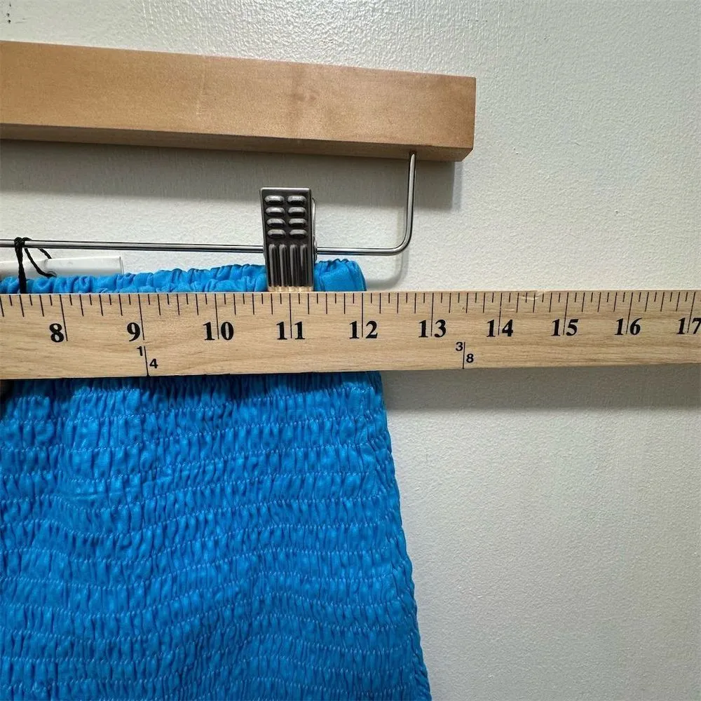 NWOT Faithfull the Brand ESTI Mini Skirt Turquoise Cotton Rayon Handmade Size 2 - Image 7