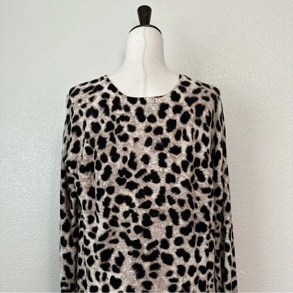 Torrid Leopard Print Slub Long Sleeves Pullover Raglan Sweater - Image 9