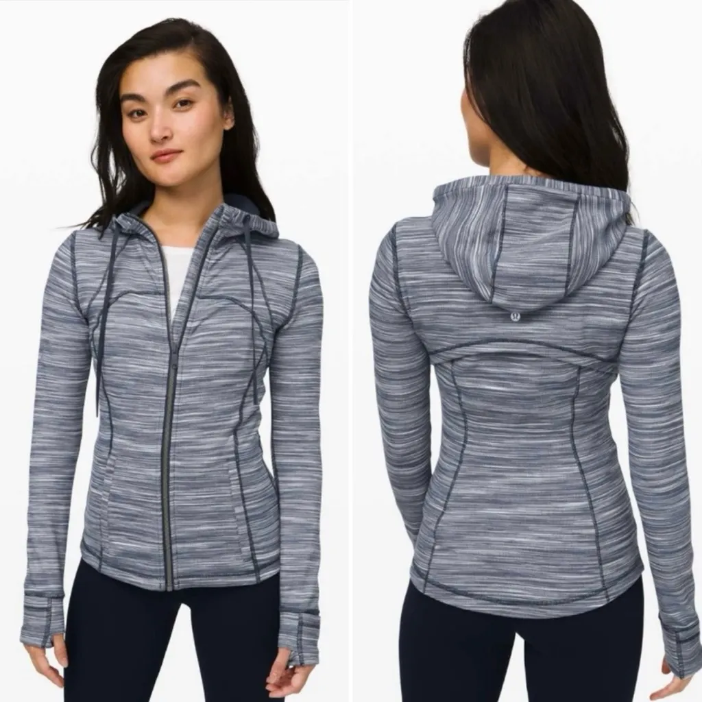Lululemon Hooded Define Jacket Nulu
Mini Space Dye Herringbone Heathered Sz 2 🧡 Gray - Image 12