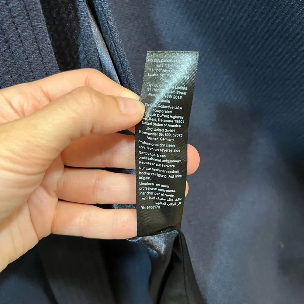 City Chic Women’s Navy Blue Mia Coat 16 NWT - Image 11