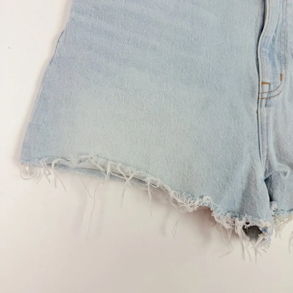 Madewell The Momjean Short Short in Fitzgerald Wash Denim Light Wash Size 29 EUC - Image 4
